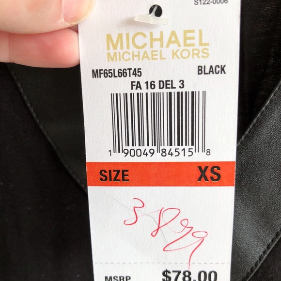 SOLD NWT Short sleeve Michael Kors cold shoulder - Picture 2 of 4